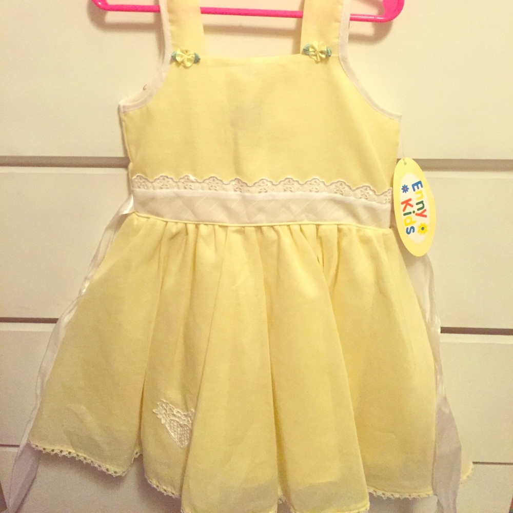 Toddler Yellow evening sun dress👒